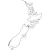 Map of Ace of Space garage carpet areas serviced in NZ
