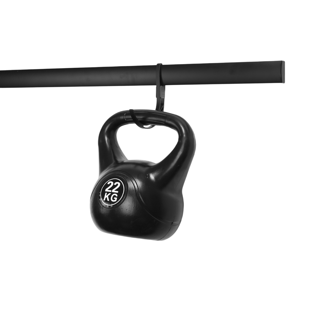 DuraTrax Black Large Single J Hook holding 22kg weight