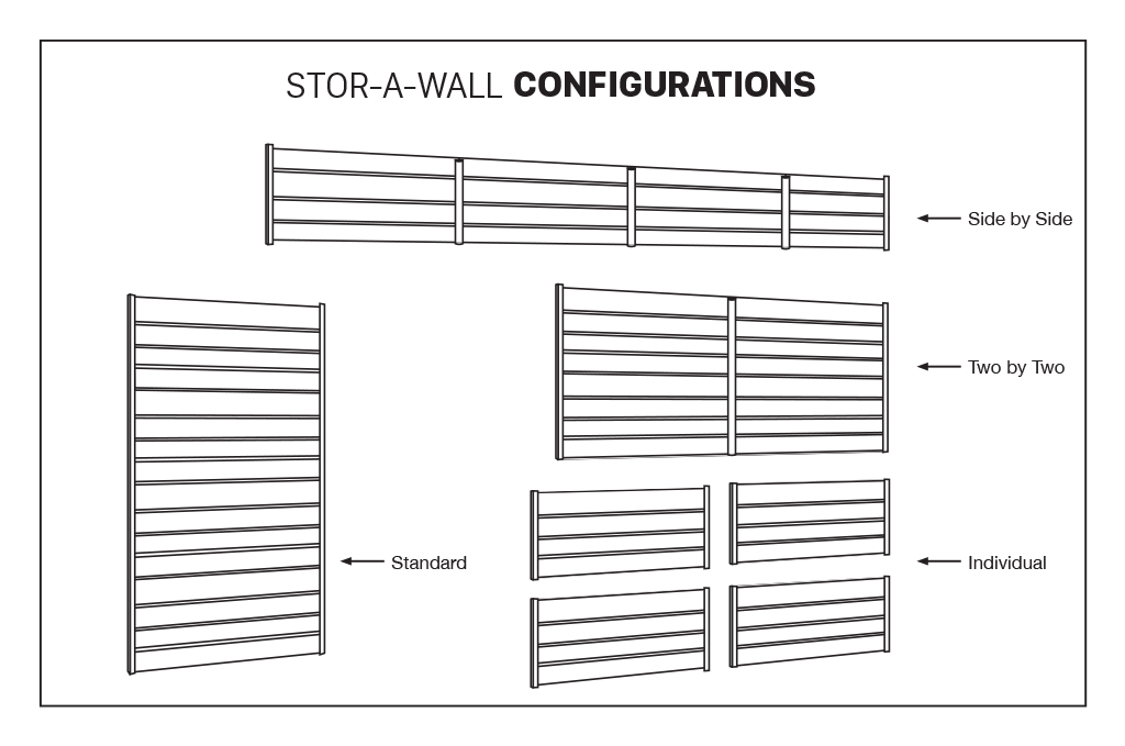 ACE OF SPACE SLAT - WALL STORAGE NZ - STOR-A-WALL CONFIGURATIONS 