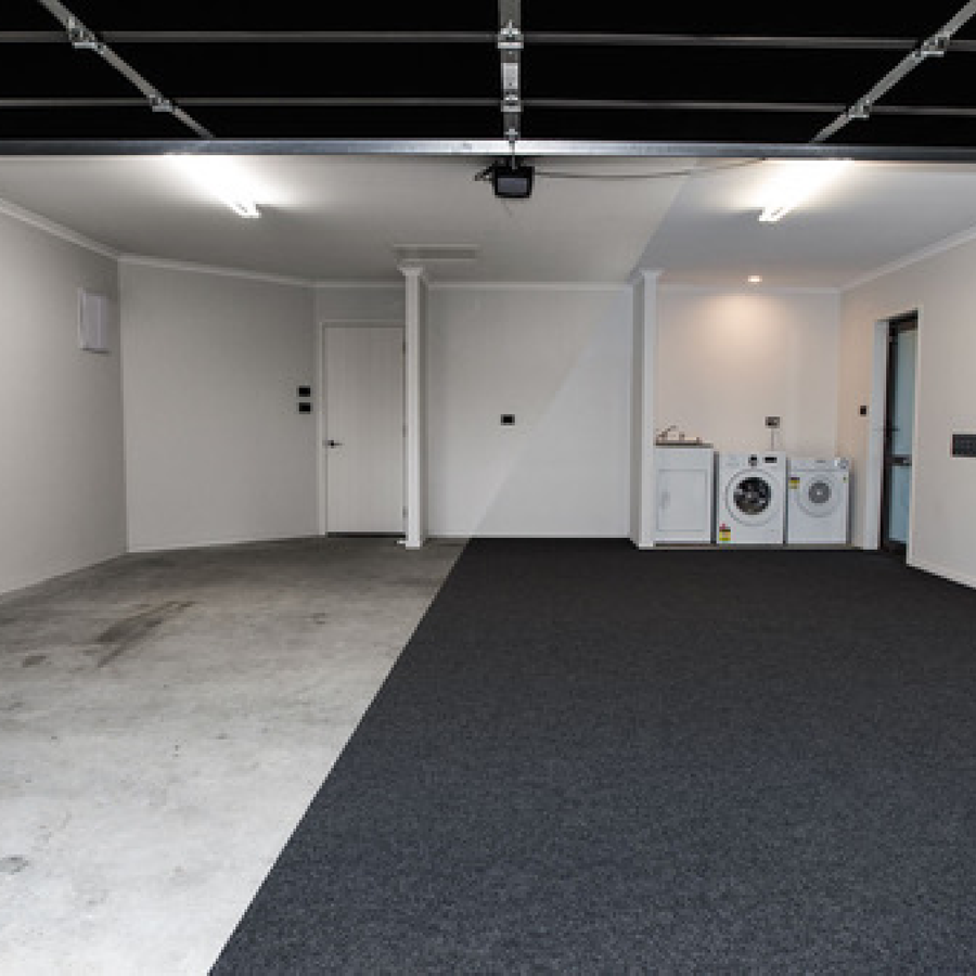 before & after garage carpet