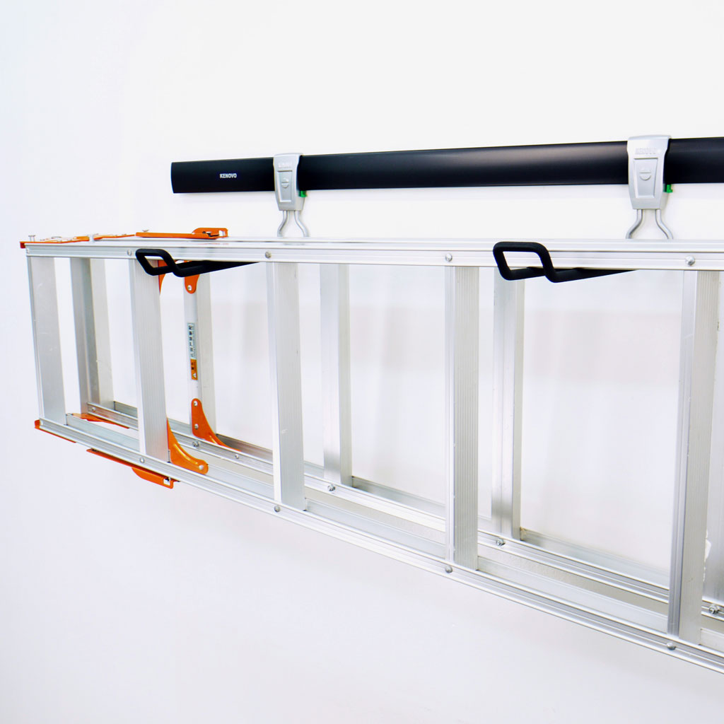 Hanging ladder in garage deals